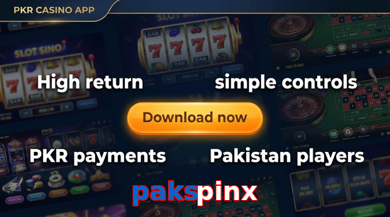 Main screen of Pakspinx gamedownload page for PK players