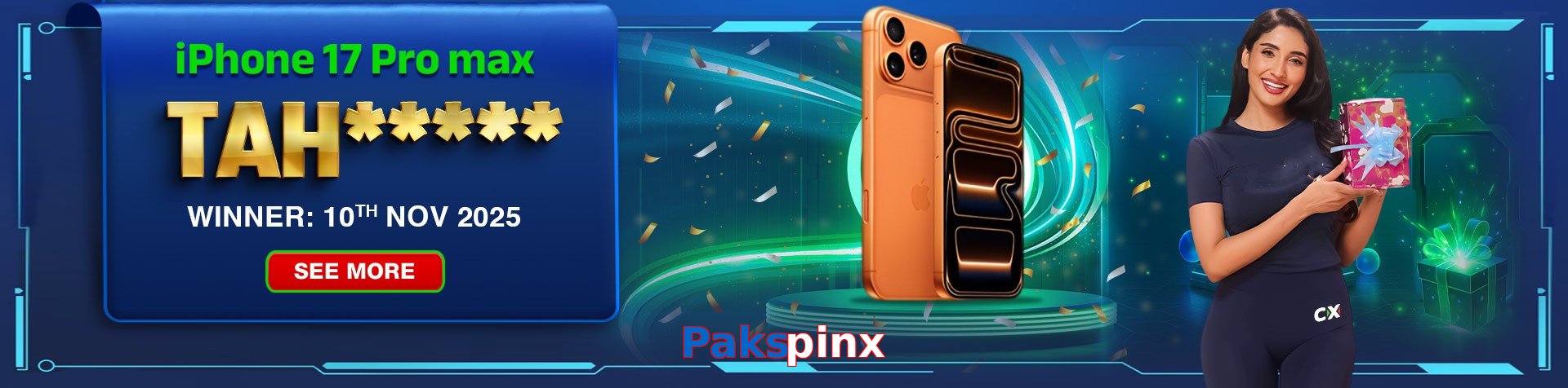 Pakspinx game app for Pakistan players
